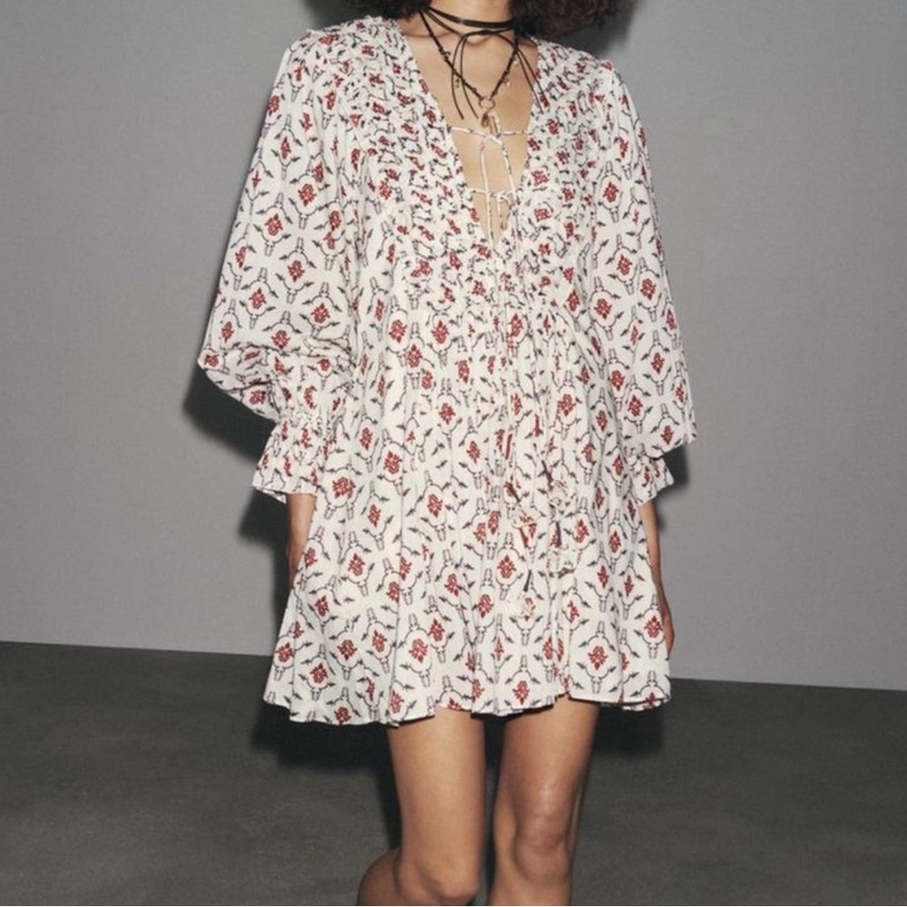 ZW COLLECTION PRINTED SHORT DRESS